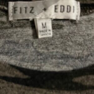 Fitz + Eddi Camouflage T-Shirt Dress Womens Medium Grey Excellent Mini Bodycon